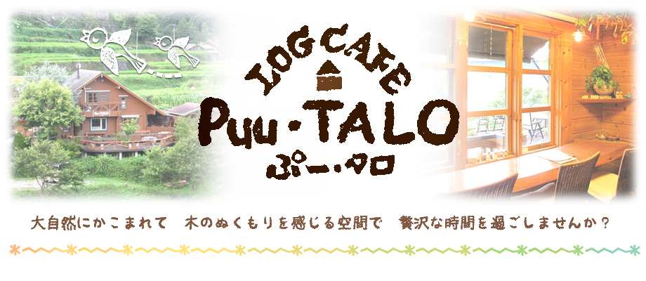 ログカフェ Puu・TALO（ぷー・タロ）大自然にかこまれて木のぬくもりを感じる空間で贅沢な時間を過ごしませんか？